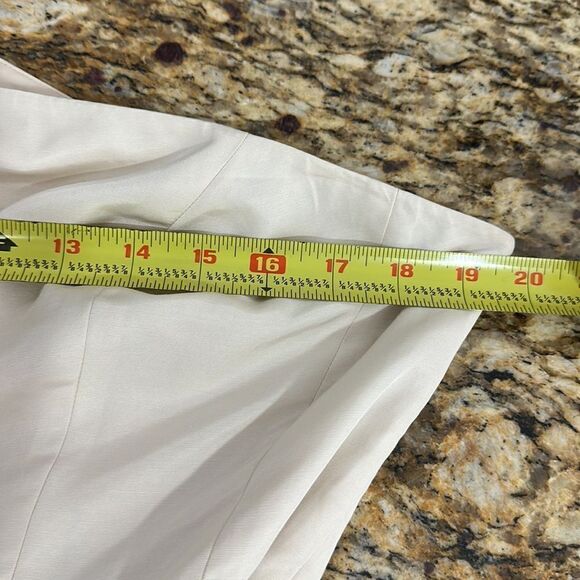 Glint One Ivory Shoulder Cotton Silk Blend Cocktail Dress Size 14 - Picture 7 of 12